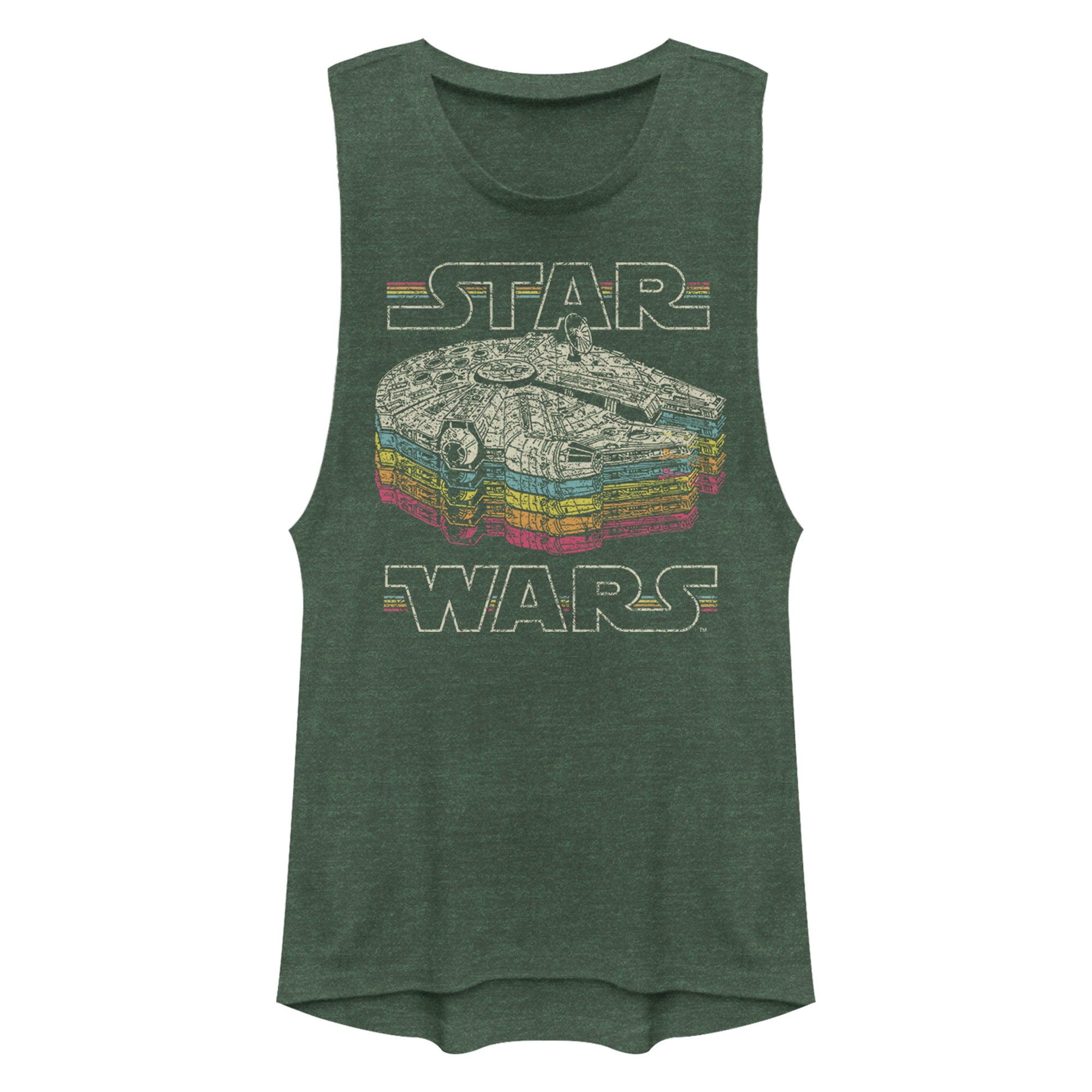Junior's Star Wars Retro Color Muscle Tee